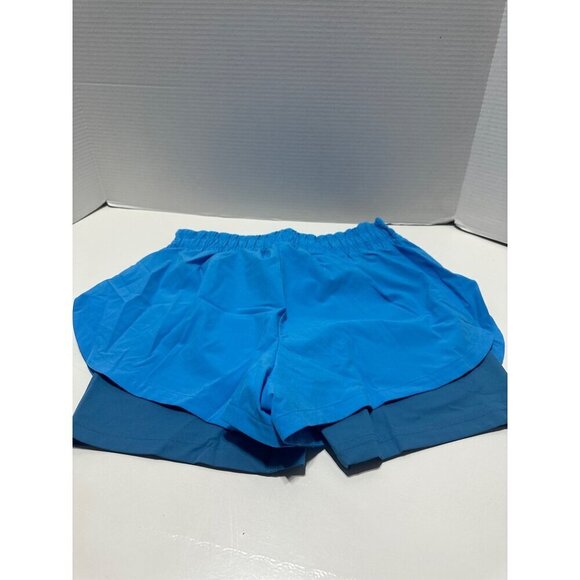 Gymshark Running 2in1 Shorts Electric Blue/Luna Blue NWT - Picture 5 of 7